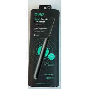 Quip Smart Electric Toothbrush All-Black Metal Bluetooth Sonic Timer New